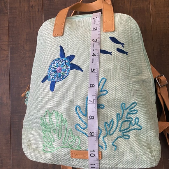 Vera Bradley Turtle Dream straw mini backpack - Picture 14 of 16